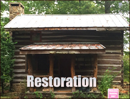 Historic Log Cabin Restoration  Laceys Spring, Alabama